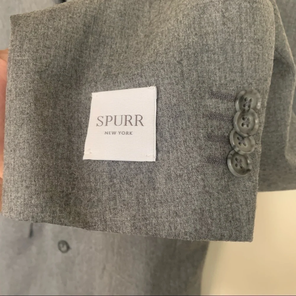 Spurr Men’s Wool Blend Notch Valdez Sport Coat Blazer 40R Modern Fit New